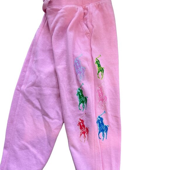Polo Ralph Lauren Pink Fleece Jogger Pants - Size 7 NWT - Picture 4 of 6